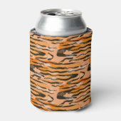 Peach Tiger Stripe Muster Dosenkühler (Kanne Vorderseite)