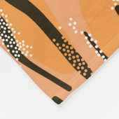 Peach Tiger Stripe Muster Fleecedecke (Ecke)