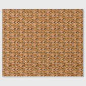 Peach Tiger Stripe Muster Geschenkpapier (Flach)