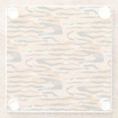 Peach Tiger Stripe Muster Glasuntersetzer (Rückseite)