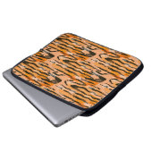 Peach Tiger Stripe Muster Laptopschutzhülle (Vorne Knopf)