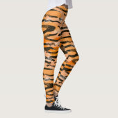 Peach Tiger Stripe Muster Leggings (Rechts)