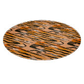 Peach Tiger Stripe Muster Schneidebrett (Ecke)