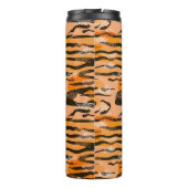 Peach Tiger Stripe Muster Thermosbecher (Rückseite)