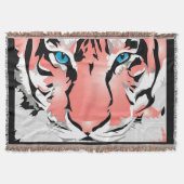 PEACH TIGER THROW BLANKET DECKE (Vorderseite)