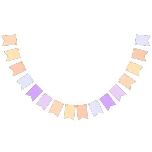 Peach to Lavender Lila Gradient Wimpelkette (Alle)