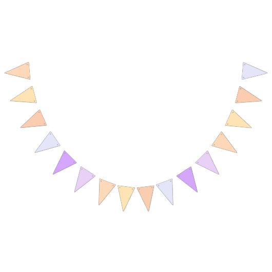 Peach to Lavender Lila Gradient Wimpelkette (Alle)