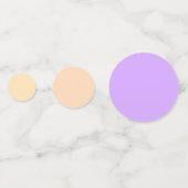 Peach to Lavender Purple Gradient Table Konfetti (Rückseiten)