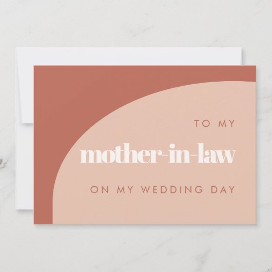 Peach To my mutter in law on my wedday card (Vorderseite)