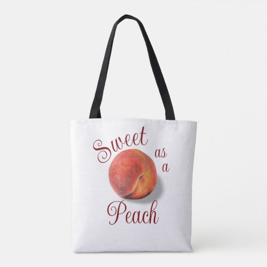 Peach Tote Bag Tasche (Rückseite)