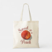 Peach Tote Bag Tragetasche (Rückseite)