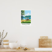 Peach Tree Georgia Travel Print Poster (Küche)