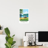 Peach Tree Georgia Travel Print Poster (Heimbüro)