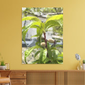 Peach Tree Gestrickte Canvas Print Leinwanddruck (Insitu (Wohnzimmer))