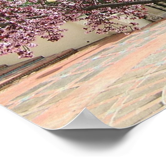 Peach Tree in bloom - Schloss Hearst 2005 Poster (Ecke)