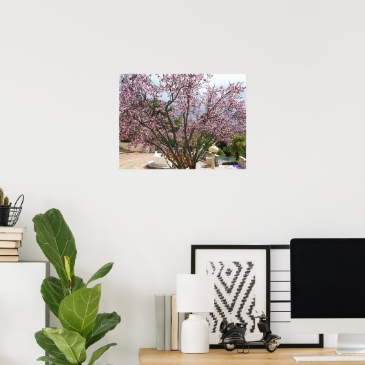Peach Tree in bloom - Schloss Hearst 2005 Poster (Heimbüro)