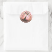 Peach Tree of Life Moon Aufkleber (Tasche)