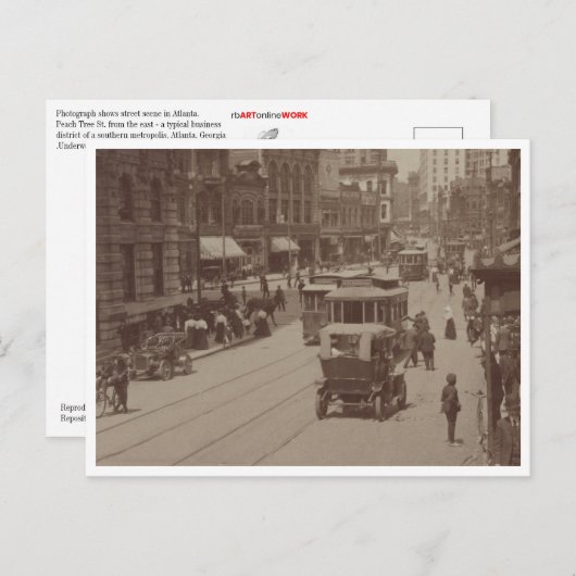 Peach Tree Postkarte (Vorne/Hinten)