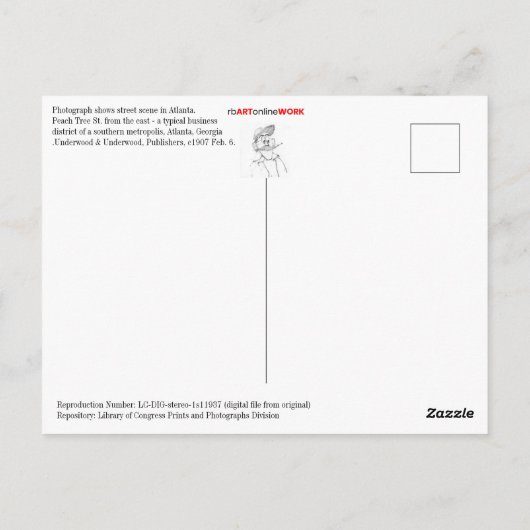 Peach Tree Postkarte (Rückseite)