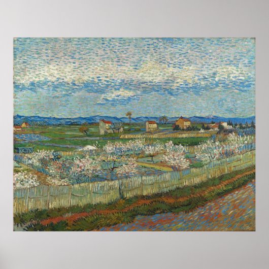 Peach Trees in Blossom von Van Gogh Poster (Vorne)
