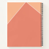 Peach Trendy Frucht Name Modern Niedlich Kitschy F Notizblock (Rückseite)