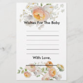 Peach Tulip Bloms Wünsche für Babydusche (Vorderseite)