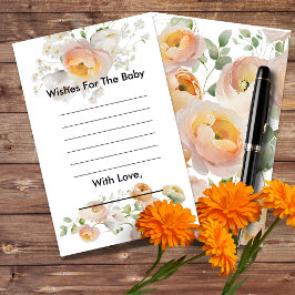 Peach Tulip Bloms Wünsche für Babydusche