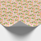 Peach Tulips Geschenkpapier (Ecke)