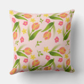 Peach Tulips Kissen (Rückseite)