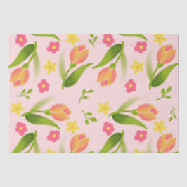 Peach Tulips Seidenpapier