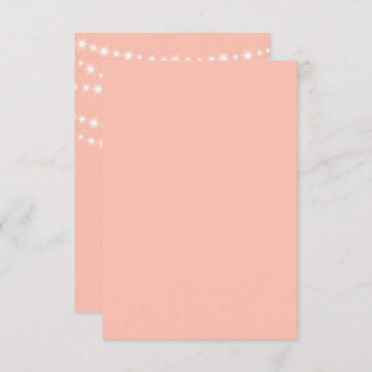 Peach Twinkle Lights UAWG RSVP Karte (Vorne/Hinten)