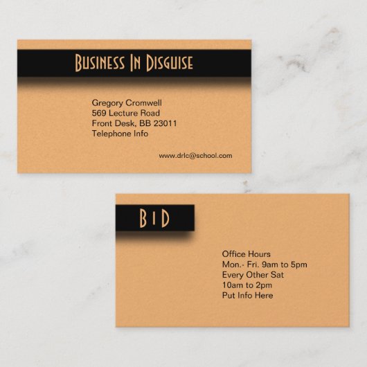 Peach Two Side Business Card Visitenkarte (Vorne/Hinten)