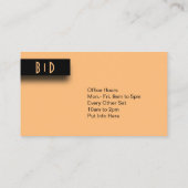 Peach Two Side Business Card Visitenkarte (Rückseite)
