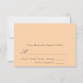 Peach und Aquamarine UAWG für eine sehr gute tropi RSVP Karte (Rückseite)