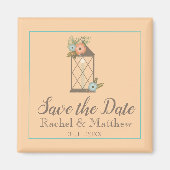 Peach und Aquamarines Thema Küste Magnet (Vorne)