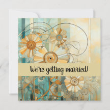 Peach und Beige Floral Abstrakt