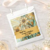 Peach und Beige Floral Abstrakt Geschenktütchen (Ausgeschnitten)