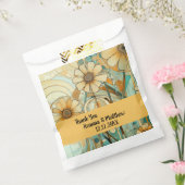 Peach und Beige Floral Abstrakt Geschenktütchen (Versiegelt)