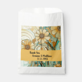 Peach und Beige Floral Abstrakt Geschenktütchen