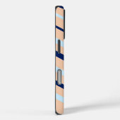Peach und Blue Diagonal Strichen Personalisiert Case-Mate iPhone Hülle (Rückseite / Rechts)