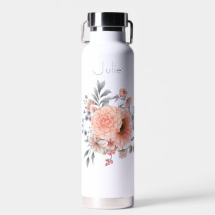 Peach und Blue Sage Charming Blume Keine Plastik Trinkflasche