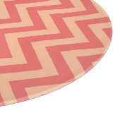 Peach und Cranberry Zickzack Schneidebrett (Ecke)