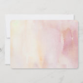 Peach und Cream Floral Script Brautparty Einladung (Rückseite)