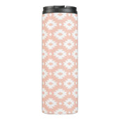 Peach und Gold Aztec Monogram Thermosbecher (Rückseite)