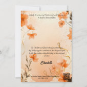 Peach und Gold Brautparty mit Spitzenakzenten Einladung (Rückseite)