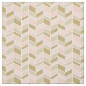 Peach und Gold Herringbone Zickzack Stoff (Muster)