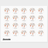 Peach und Gold Mason Jars Spring Danke Sticker (Blatt)