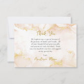 Peach und Gold orthodoxe Christliche Taufe Dankeskarte (Vorderseite)