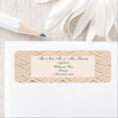 Peach und Gold Zickzack Rücksendeadresse (Insitu)