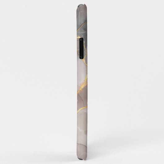 Peach und Goldmarmor Agate Case-Mate iPhone Hülle (Hinten/Rechts)